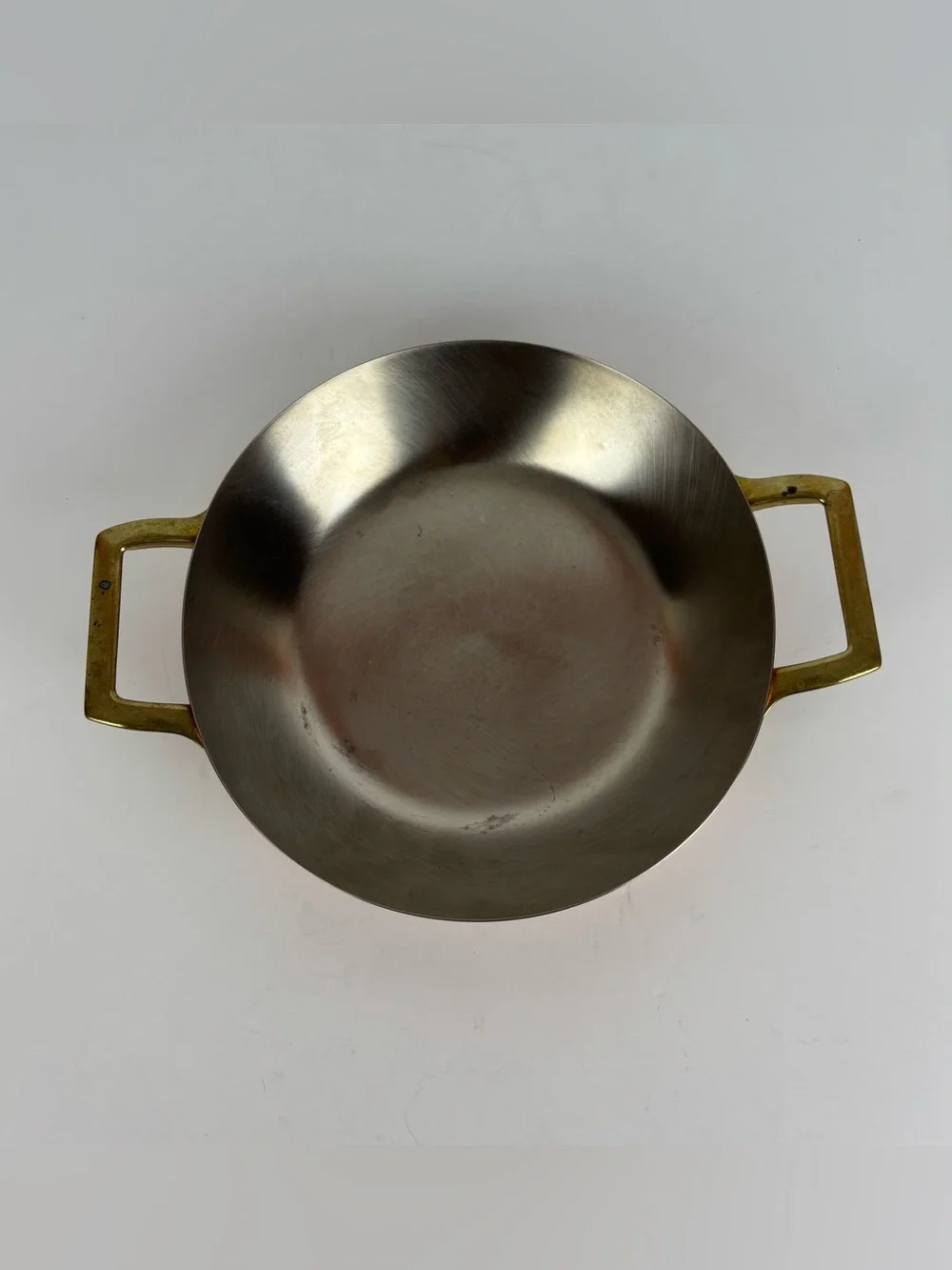 Vintage Paul Revere 1801 Signature Copper 8.5 inch Au Gratin Pan Brass Handles